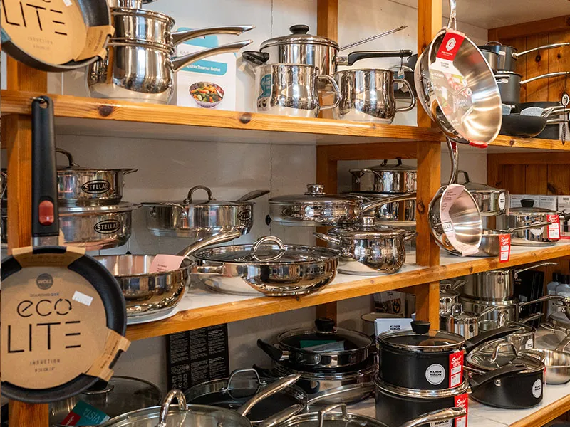 Cilla Camilla Cookshop Sherborne Pans